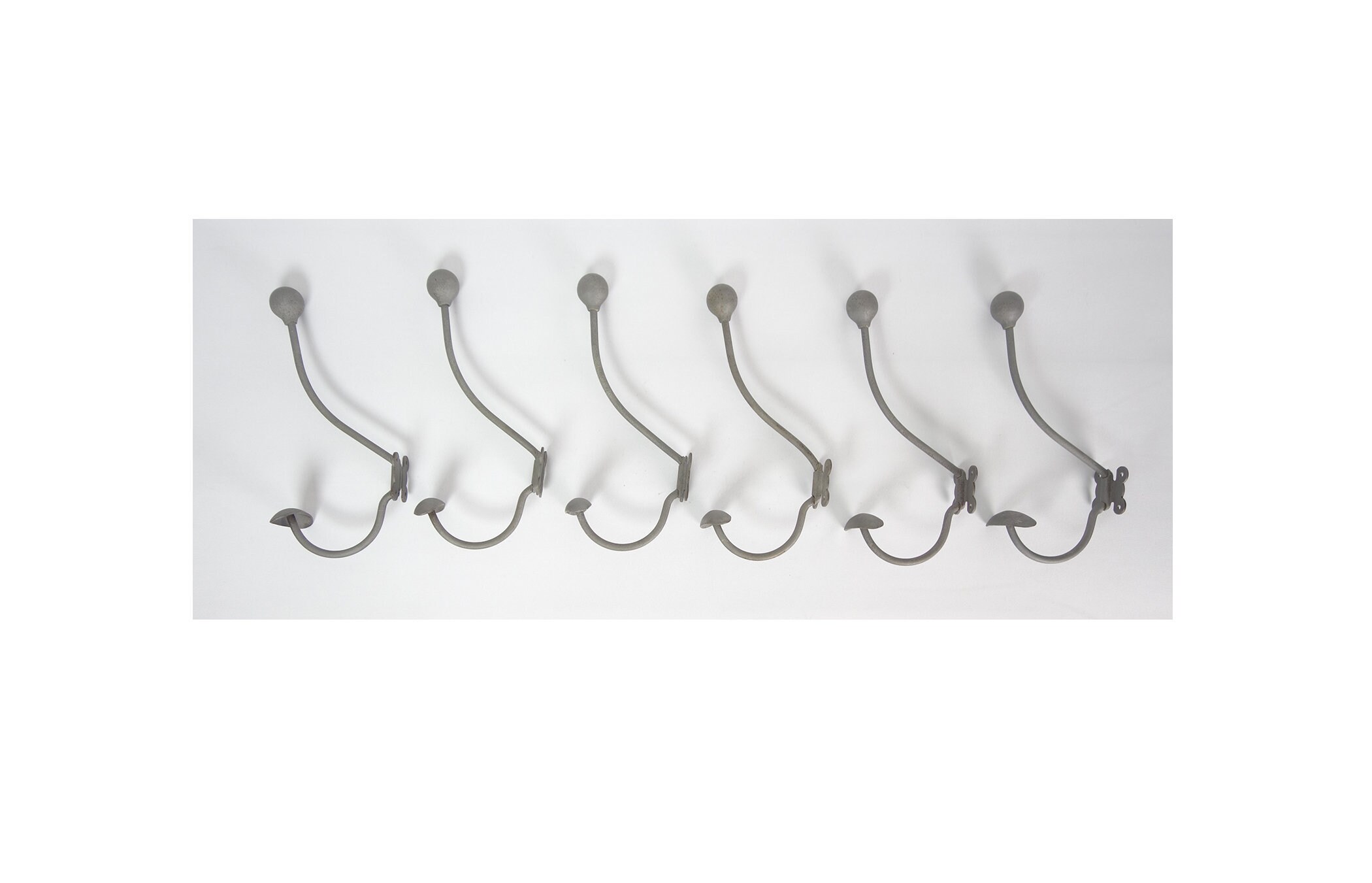 Ensemble de 6 Crochets Manteau, Français Support Chapeau Cru, École Vestiaire, Décor Grenier, Indust