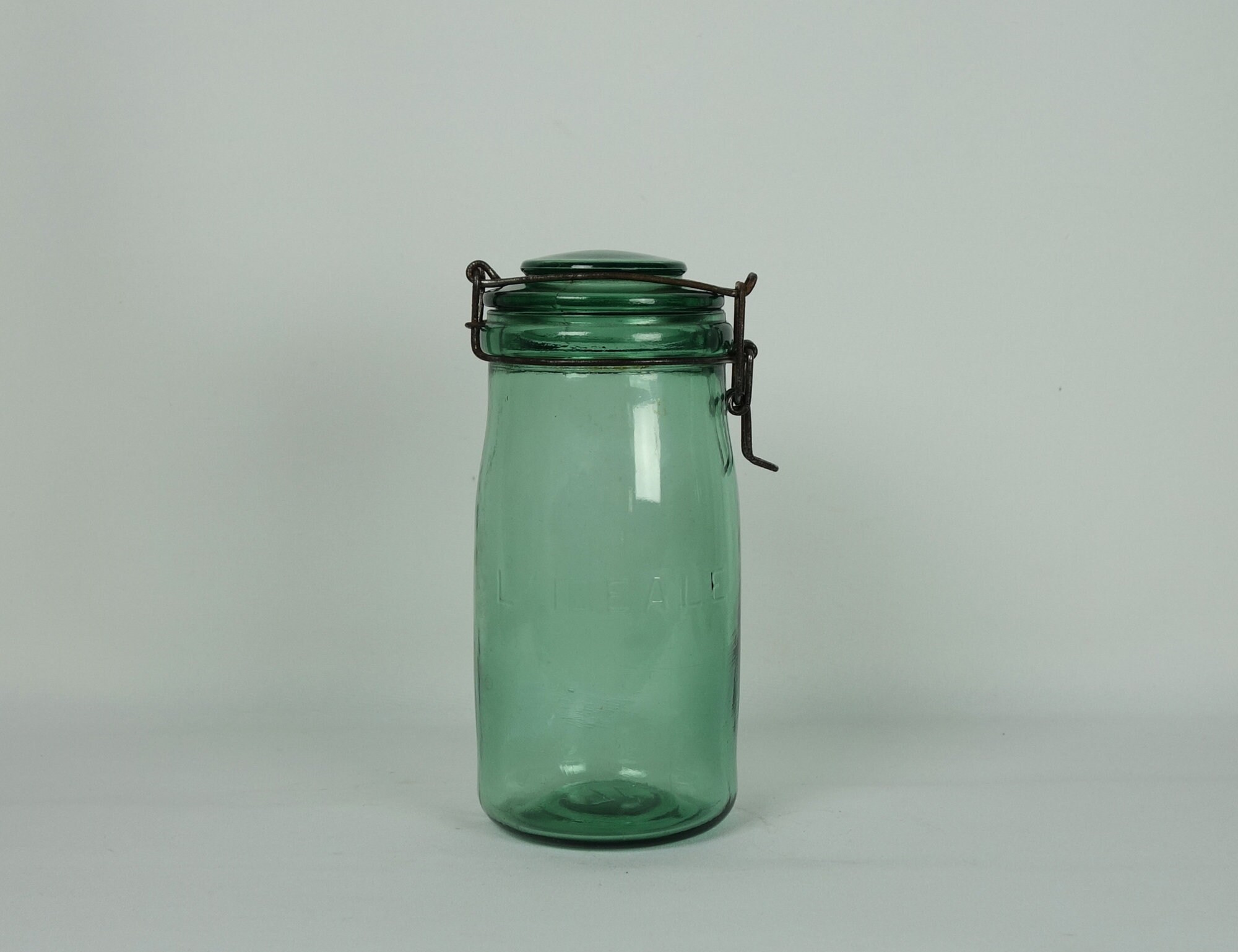 Français Pot en Verre Vintage L'ideale, Bocal à Conserve Verre, 1L