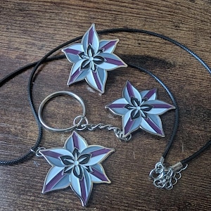 Demisexual Pride Lily Soft Enamel Pin / Necklace / Patch