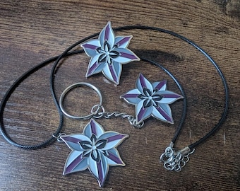 Demisexual Pride Lily Soft Enamel Pin / Necklace / Patch