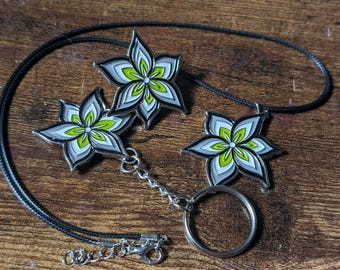 Pin/collar/parche de esmalte suave Lily de Agender Pride