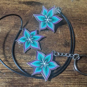 Neptunic Pride Lily Soft Enamel Pin / Necklace / Keychain / Patch