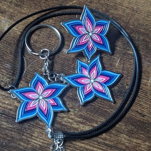 Omnisexual Pride Lily Soft Enamel Pin/Necklace/Keychain/Patch