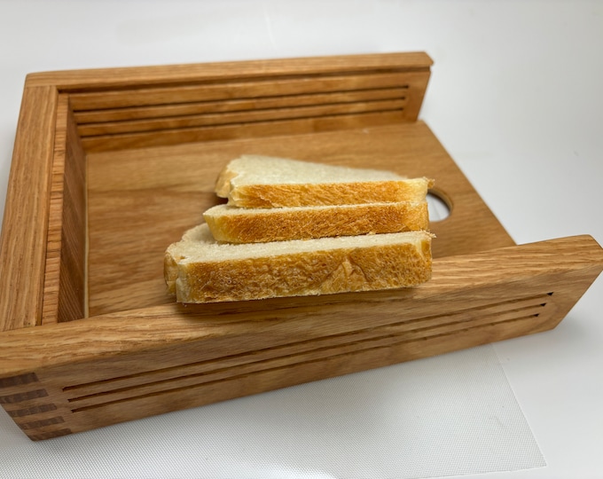 Featured listing image: Bread Slicing Guide Horizontal SIX CUT Slice Thickness 3/8, 1/2, 3/4, 7/8, 1 1/8, 1 1/4-inch Loaves Up To 7-inch Wide Made by Mystery Lathe