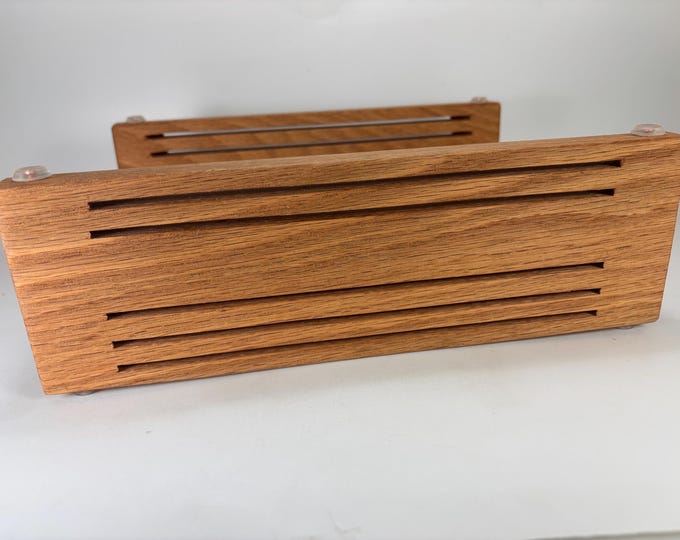 Featured listing image: Hand Crafted Oak Bread Slicing Guide: 5 Slice Thicknesses Using Horizontal Slicing
