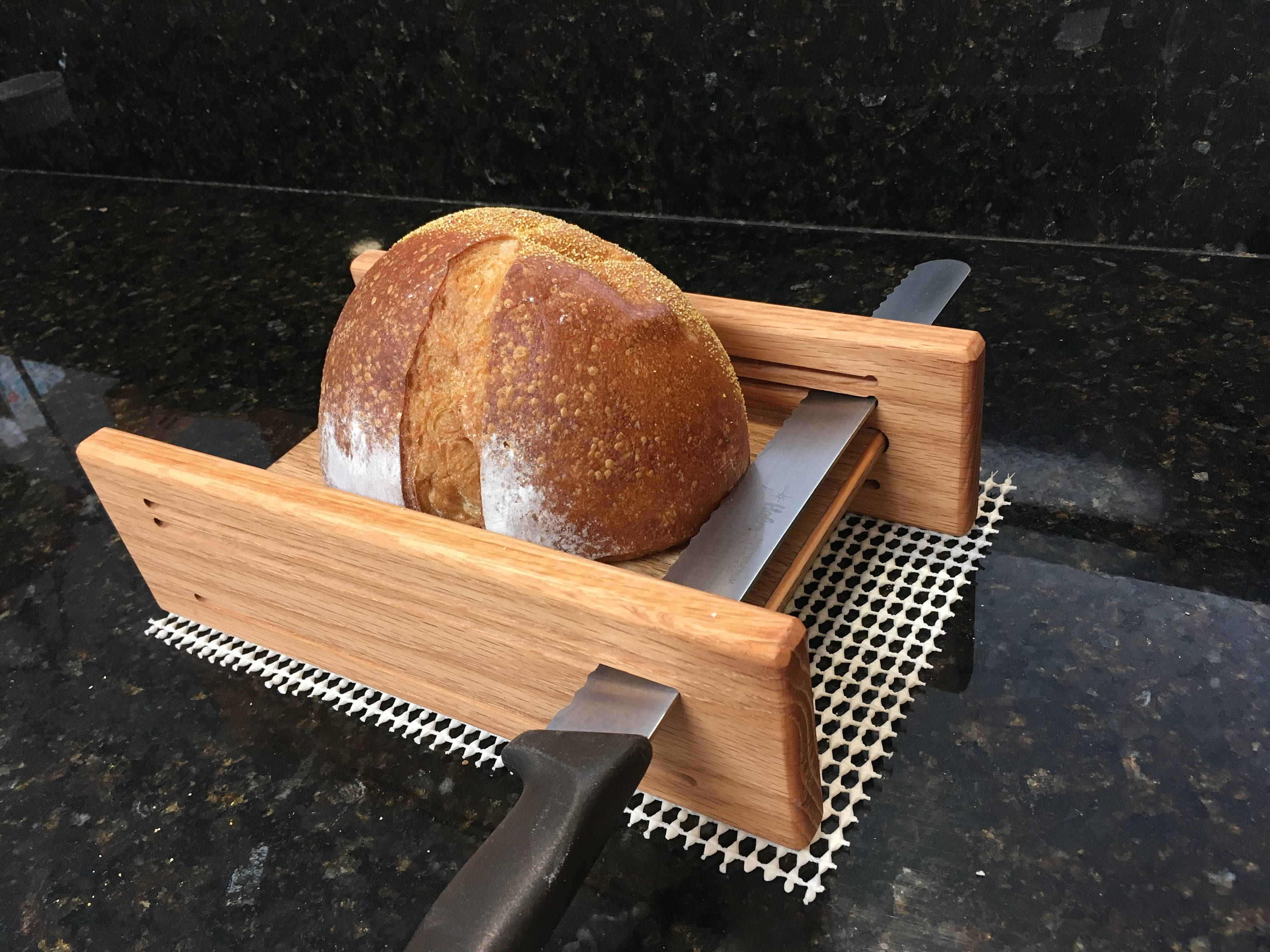 Loaf Width 5 1/2 Slice Thickness 1/4 1/2 3/4 Oak Horizontal Bread