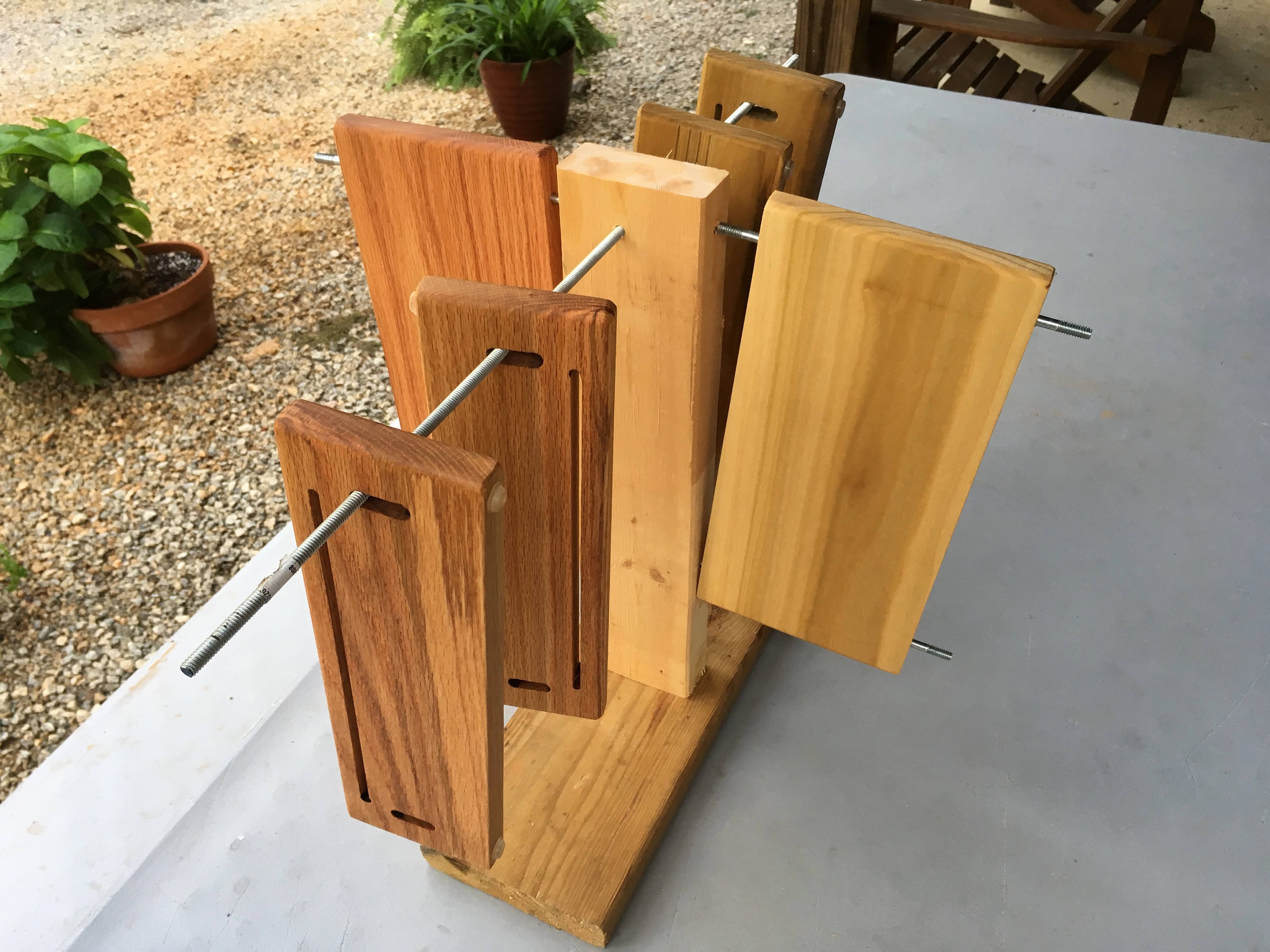 Horizontal Adjustable Bread Slicing Guide Made of Solid 3/4 Poplar