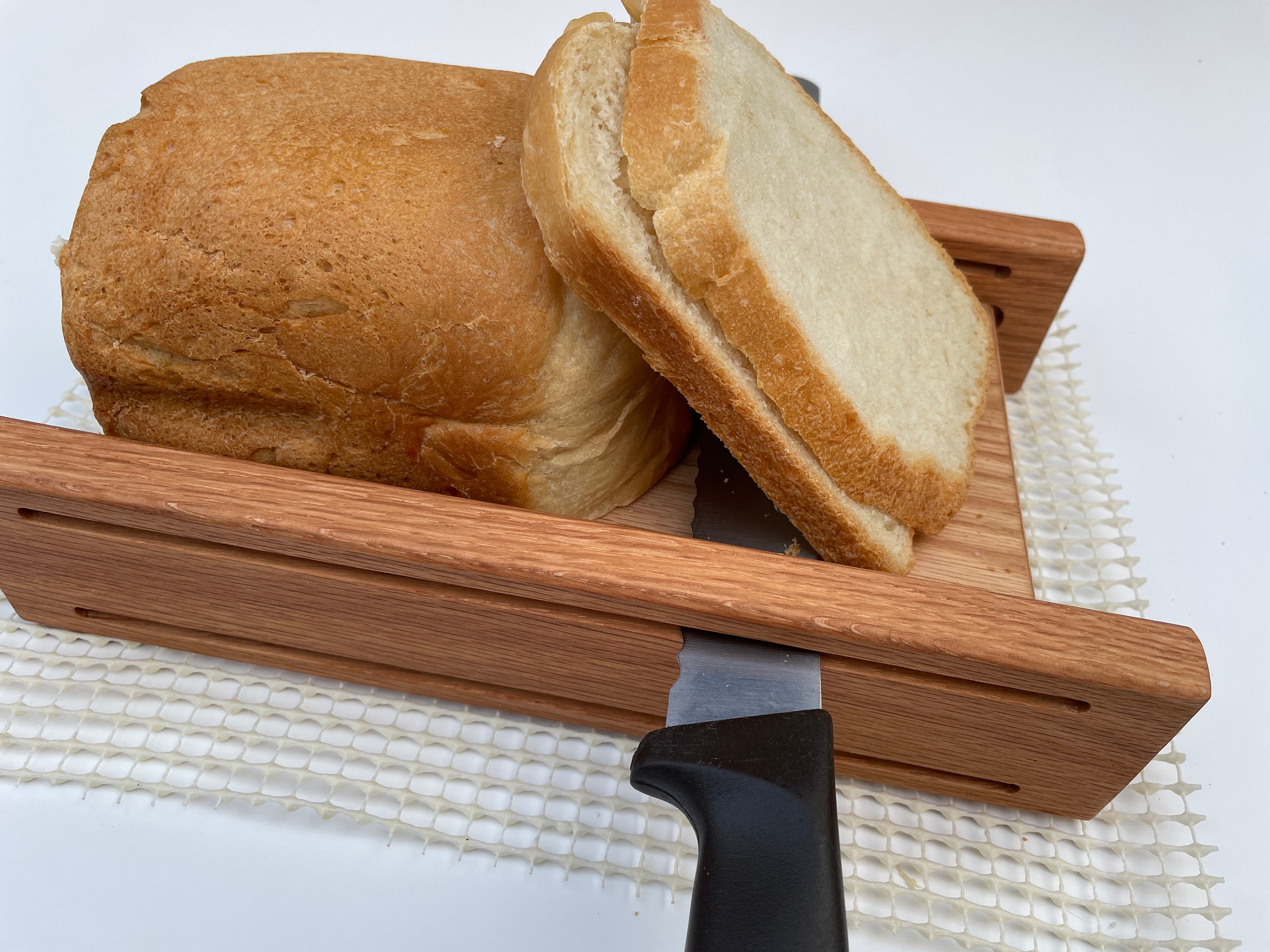 Horizontal Adjustable Bread Slicing Guide Made of Solid 3/4 Poplar