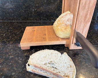 Hand Crafted Oak Bread Slicing Guide: Infinitely Adjustable from 1/8 to 1-inch Slice Thickness