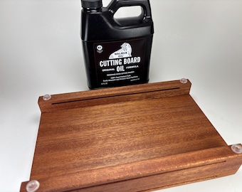 Mahogany Hand Crafted Bread Slicing Guide Horizontal MINI TWO CUT  Max Loaf Width or Height 5 1/2-inches  Mystery Lathe