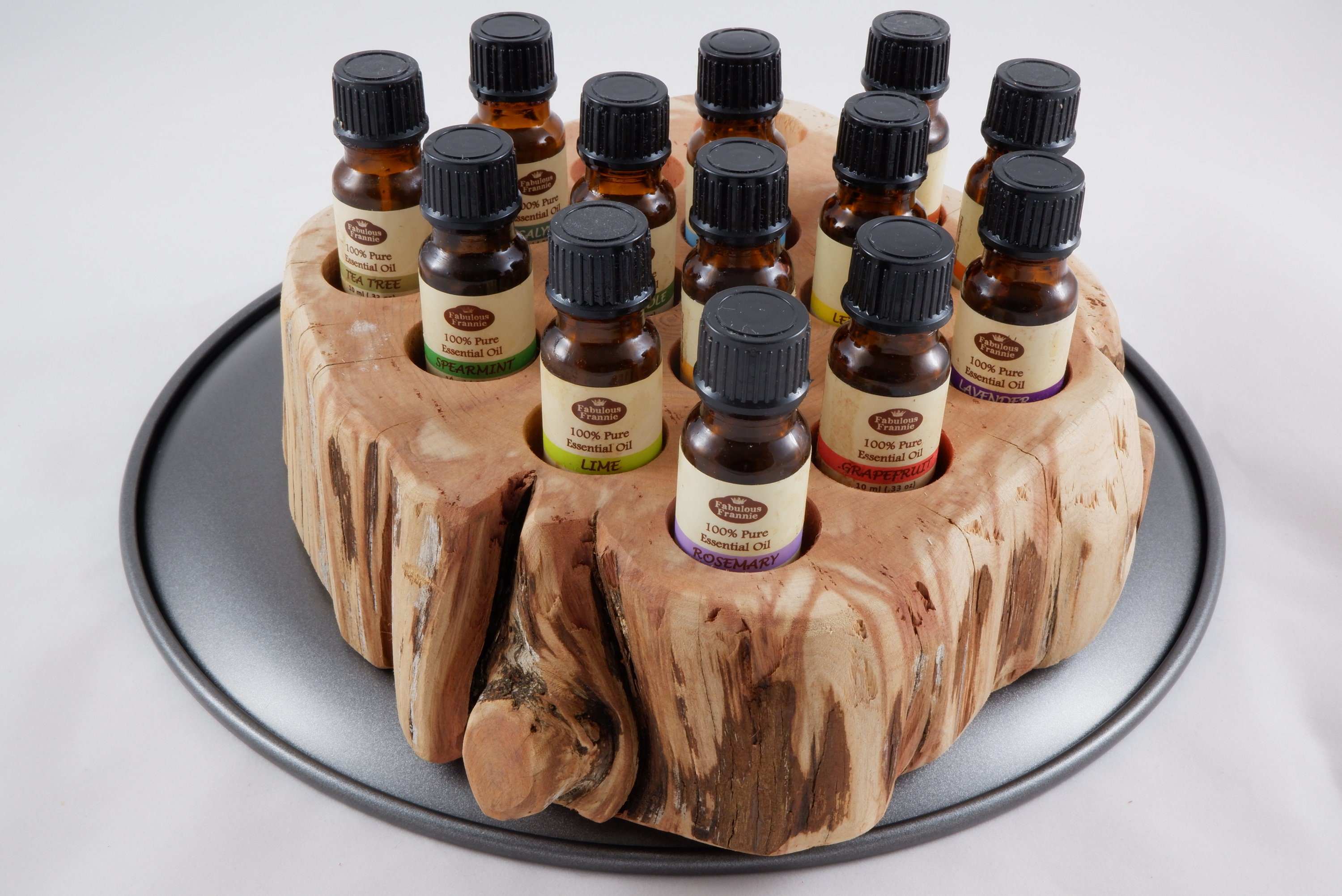 Essential Oil Holder Display Stand in its Natural State No Finish
