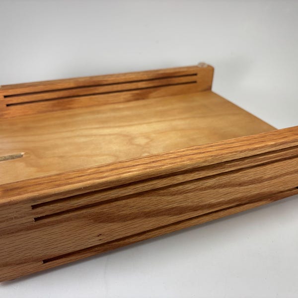 Handcrafted Oak Bread Slicing Guide: 3 Thicknesses with Free Backstop