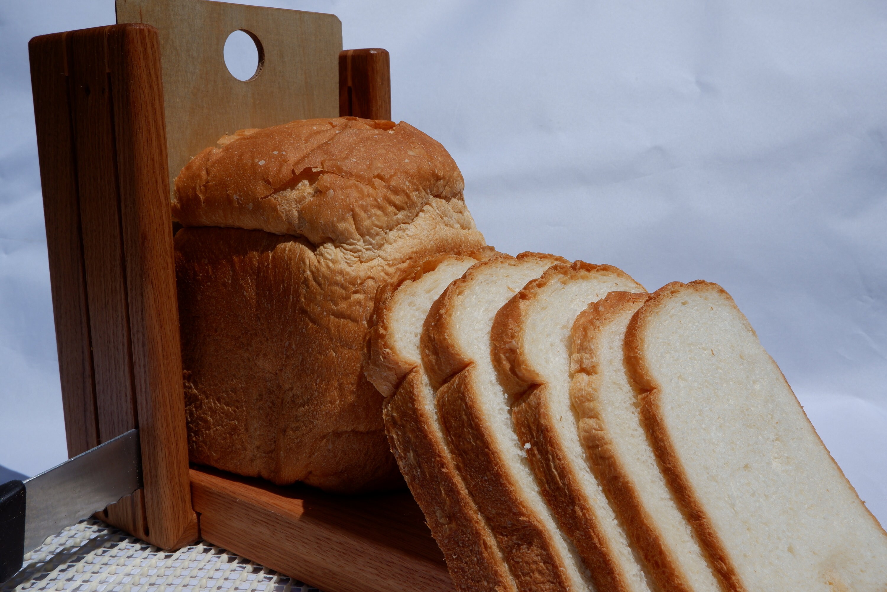 Adjustable Horizontal/Vertical Bread Slicing Guide 7 Loaf Width 3/8 1/2 7/8  Thick Slices Hand Crafted by Mystery Lathe in GA