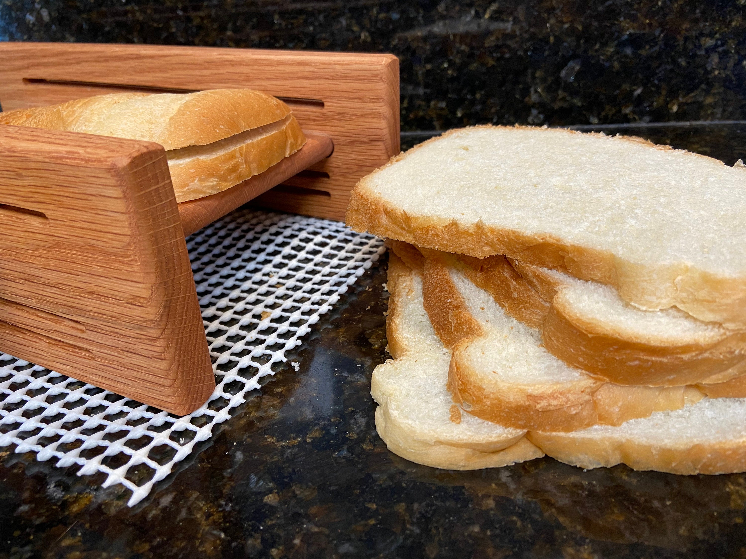 Oak Mini Horizontal Bread Slicing Guide 3/8+1/2-inch Thick Slices Hand  Crafted by Mystery Lathe in Lincolnton GA