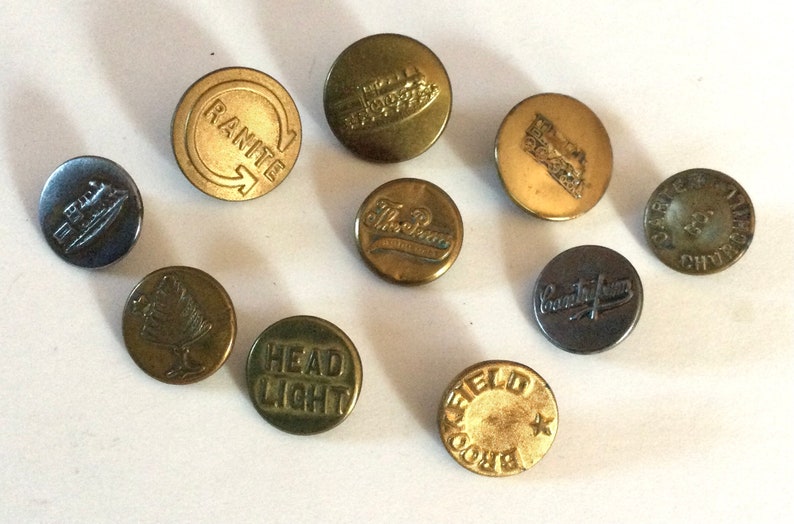 Lot 10 Old Work Clothes Overalls Antique Buttons Verbal Etsy