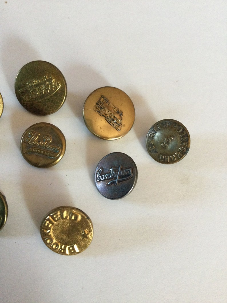Lot 10 Old Work Clothes Overalls Antique Buttons Verbal Etsy