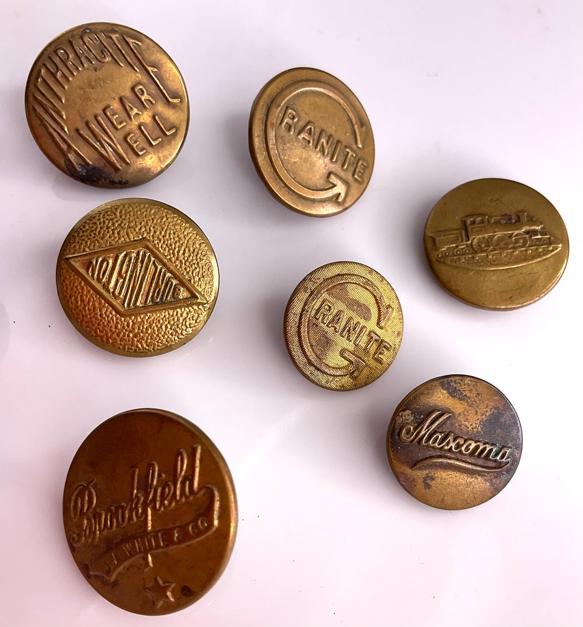 Lot 10 Old Work Clothes Overalls Antique Buttons Verbal Etsy