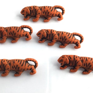 Tiger Buttons Glass and Metal 21mm a Set of 5 - Etsy