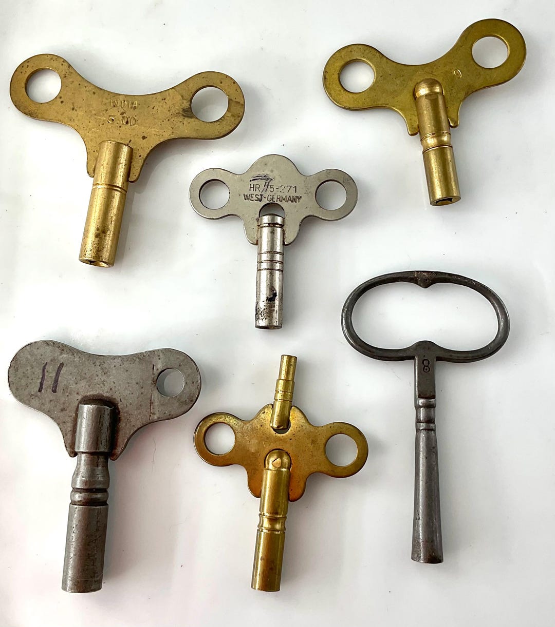 Bulk Lot 6 Old Original Wind up Clock Square Barrel Keys - Etsy
