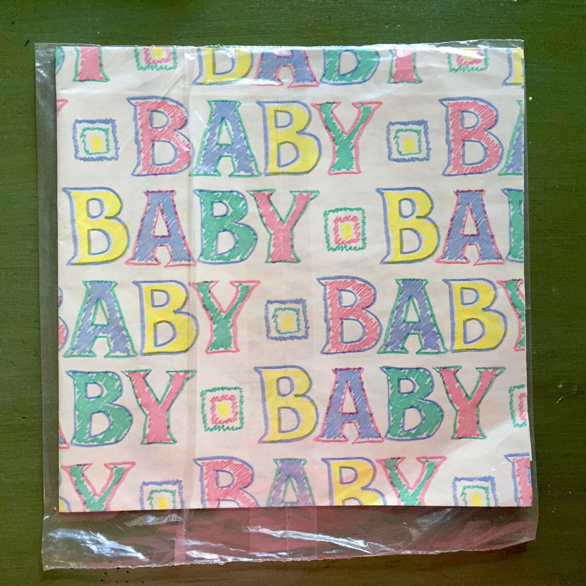 Retro vintage baby wrapping paper in original packaging Etsy