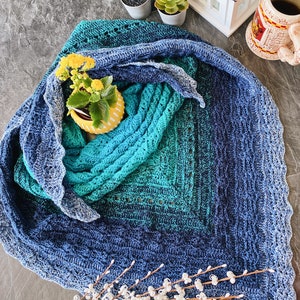 PATTERN The Ocean Waves Shawl Crochet