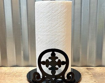 Wrought Iron Inspired Paper Towel Holder