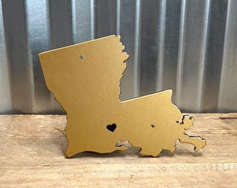 Louisiana With Heart Hitch Cover