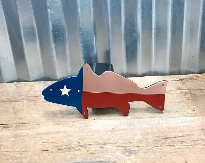 Texas Flag Red Fish Hitch Cover