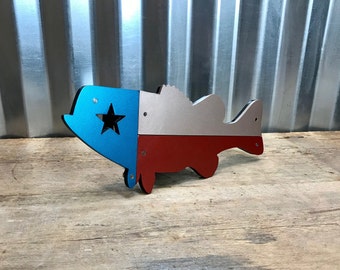 Texas Flag Bass Hitch Cover