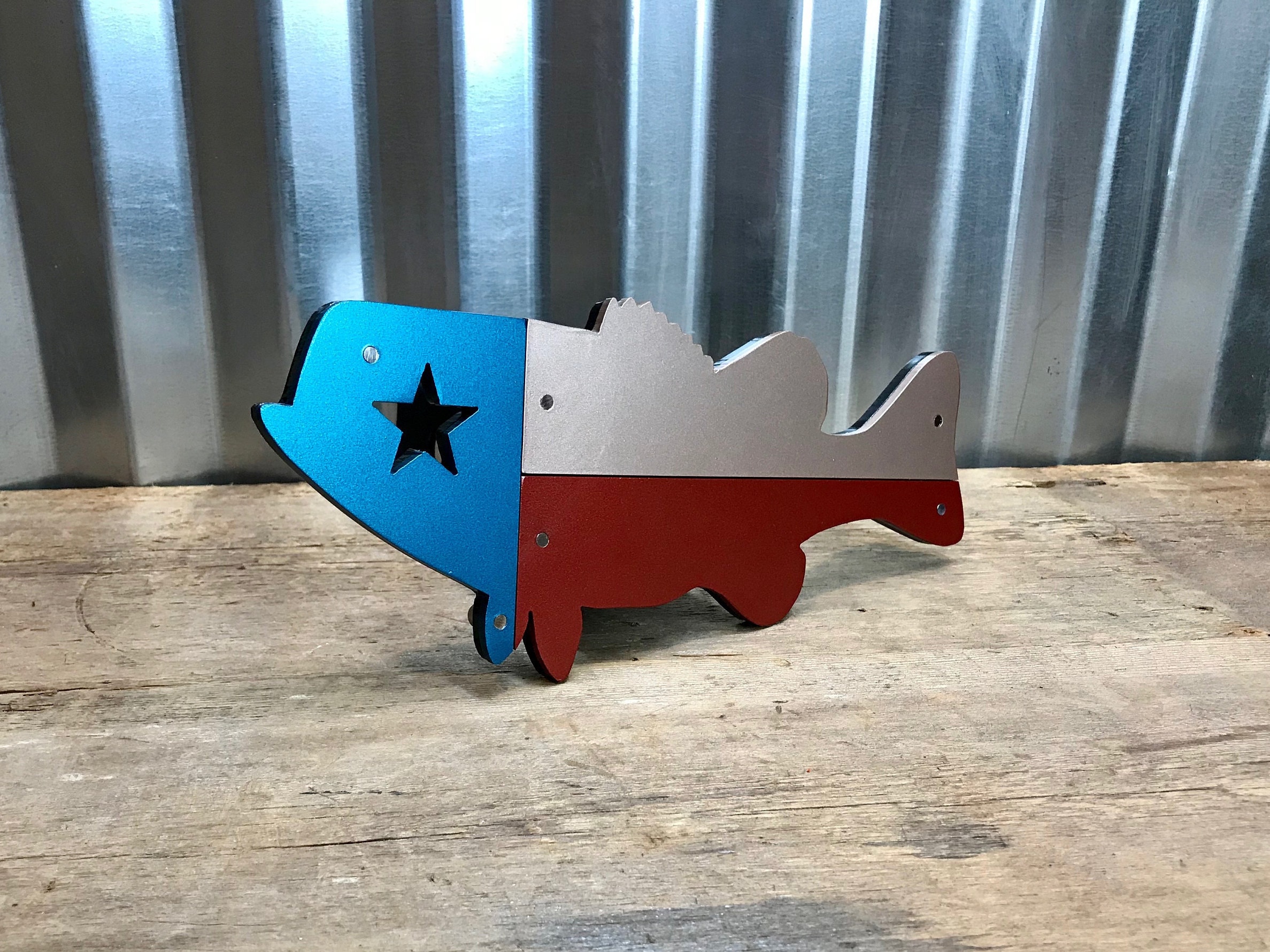 Texas Flag Bass Hitch Cover