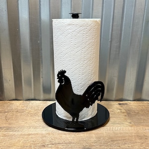 Rooster Paper Towel Holder Etsy