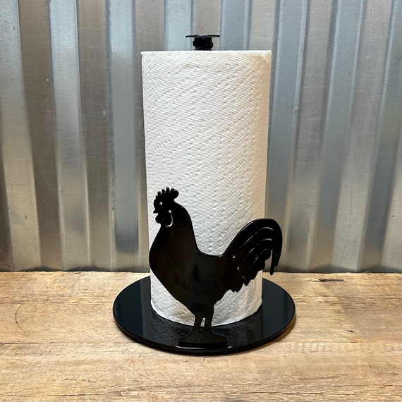 Rooster Paper Towel Holder Etsy