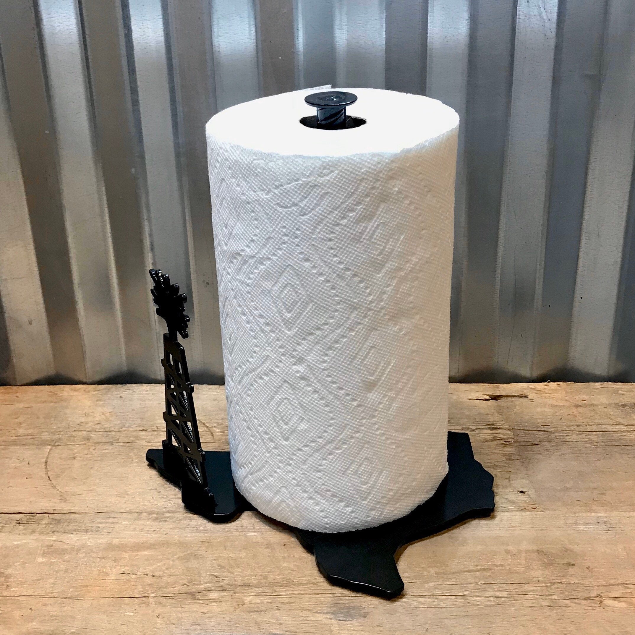 Industrial Farmhouse Paper Towel Stand