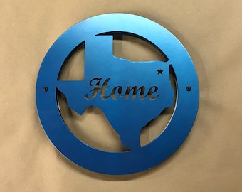 Metal Texas Home Sign.