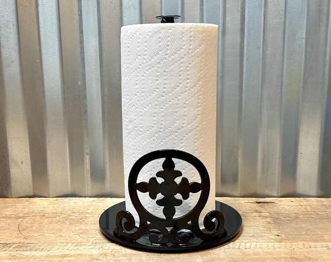 Wrought Iron Inspired Paper Towel Holder