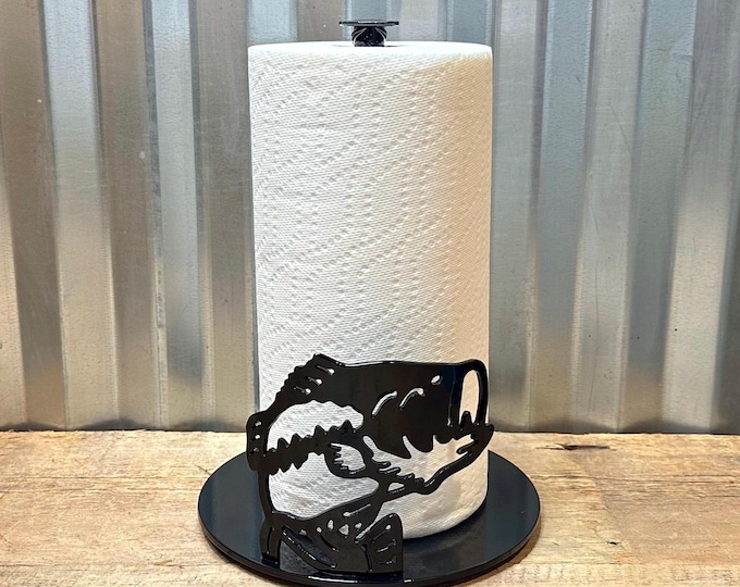 Large Mouth Bass Paper Towel Holder