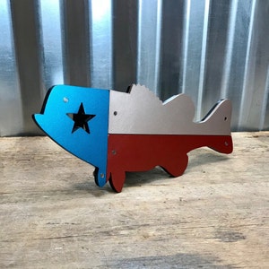 Texas Flag Largemouth Bass Hitch Cover