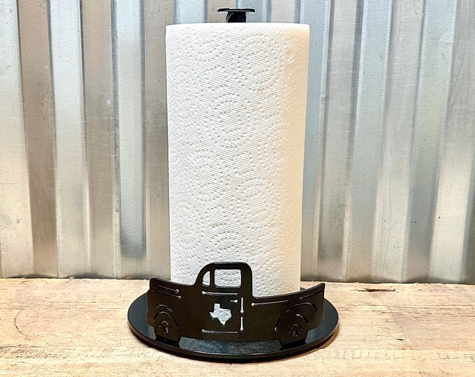 Old Truck Paper Towel Holder with Texas.