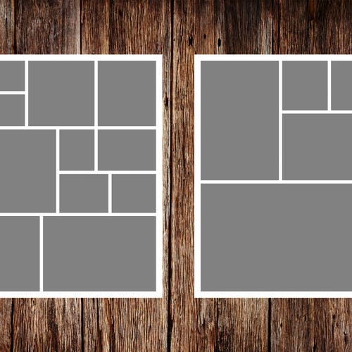 Photo Collage Template 85 X 11 Template Pack No.3 Etsy Photo Collage Template 85 X 11 Template Pack No.3 Etsy