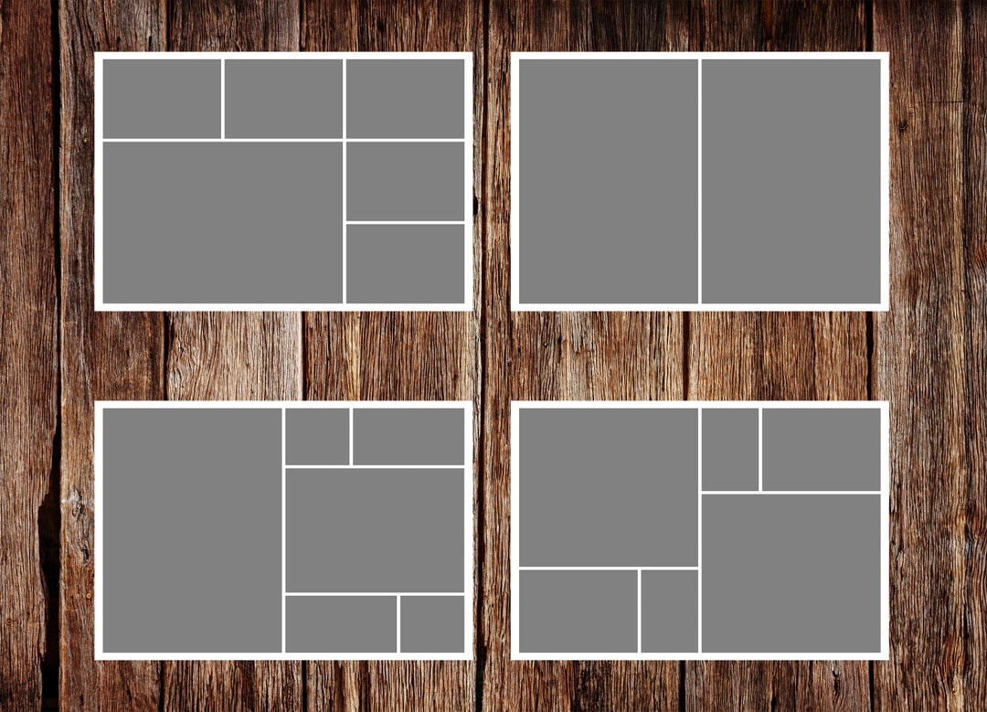 Photo Collage Template 85 X 11 Template Pack No.2 Etsy Photo Collage Template 85 X 11 Template Pack No.2 Etsy