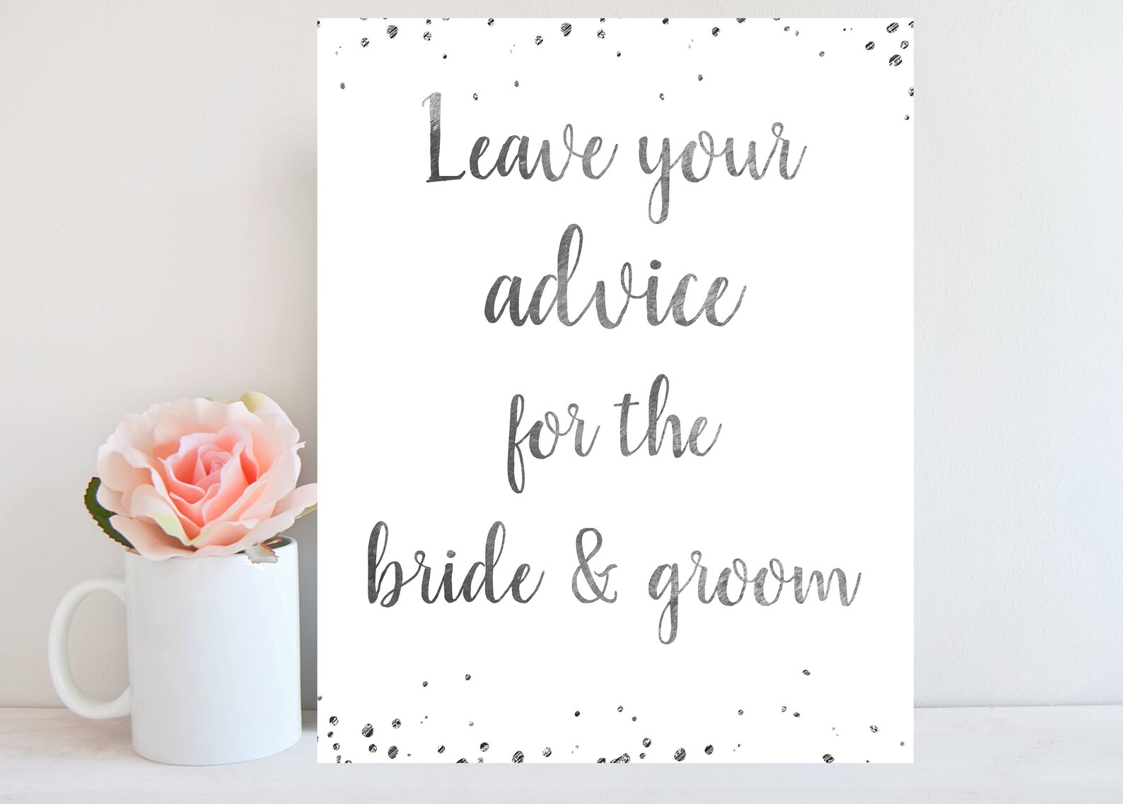 Advice for the Bride and Groom Printable Advice Sign Bridal Etsy