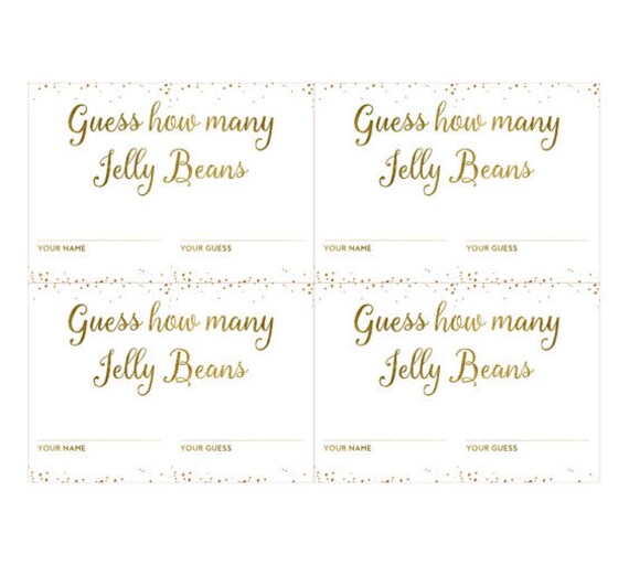 Baby shower 2025 jelly bean game