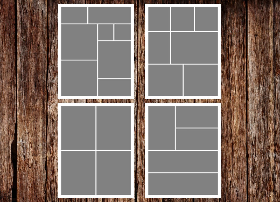 Photo Collage Template 5 X 7 Template Pack No.2 INSTANT DOWNLOAD ...