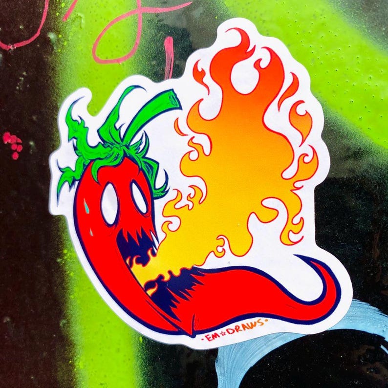 Chilli Pepper Sticker, Graphic Sticker, 2000’s Y2K Inspired Sticker - Etsy