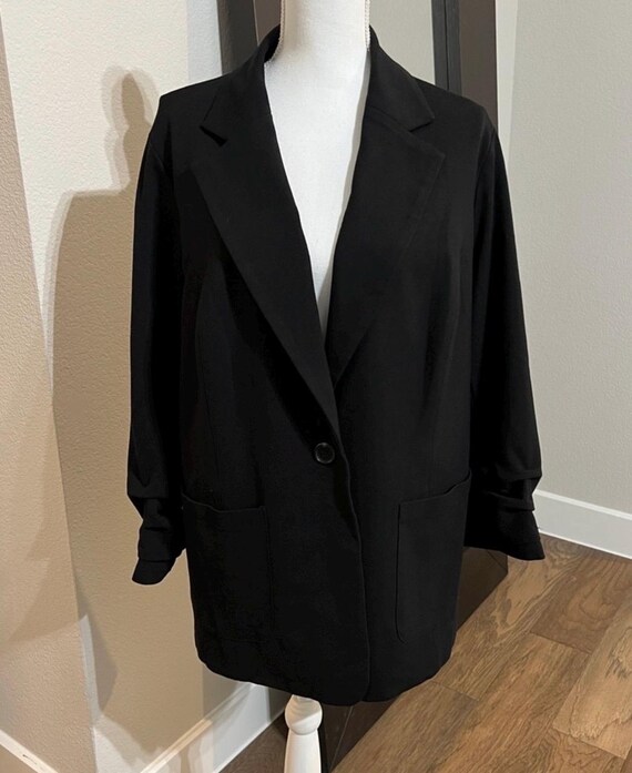 Vince Camuto Ruched Sleeve Women's Blazer Plus Size