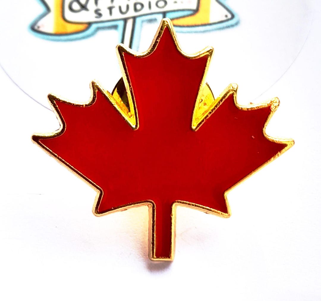 Canadian Maple Leaf Enamel Pin – Red Maple Lapel Pin, Canada Pride Gift ...