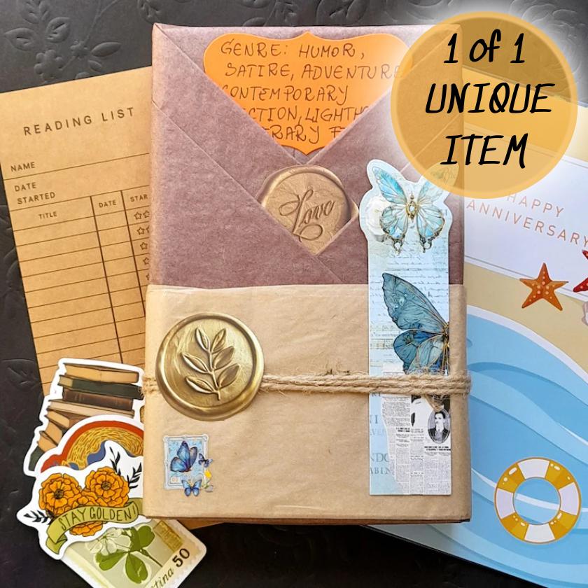 Retirement, Anniversary Gift Premium Blind Date with a Book, Humor & Adventure Box with 3D Card, Stickers, Bookmark — Life After Work Gift