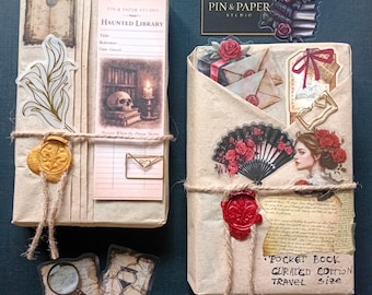 Gothic Dark Academia Pocket Book, Limited Edition Blind Date with a Book, Curated Literary Gift, Natural Eco-Paper Wrapped Book