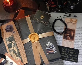 Inner Circle Entry Gothic Gift Box, Dark Academia Mystery Gift, Personalized Genre Book, Curated Limited Ritual Edition with Extras