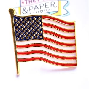 Broszka emaliowana z flagą amerykańską: patriotyczna broszka USA na klapę